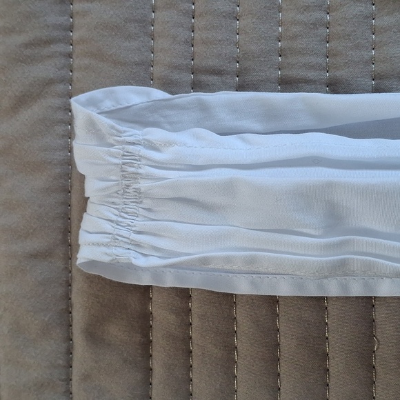 Zara White Ruched Crop Top Sz XS Nwt - Picture 11 of 13